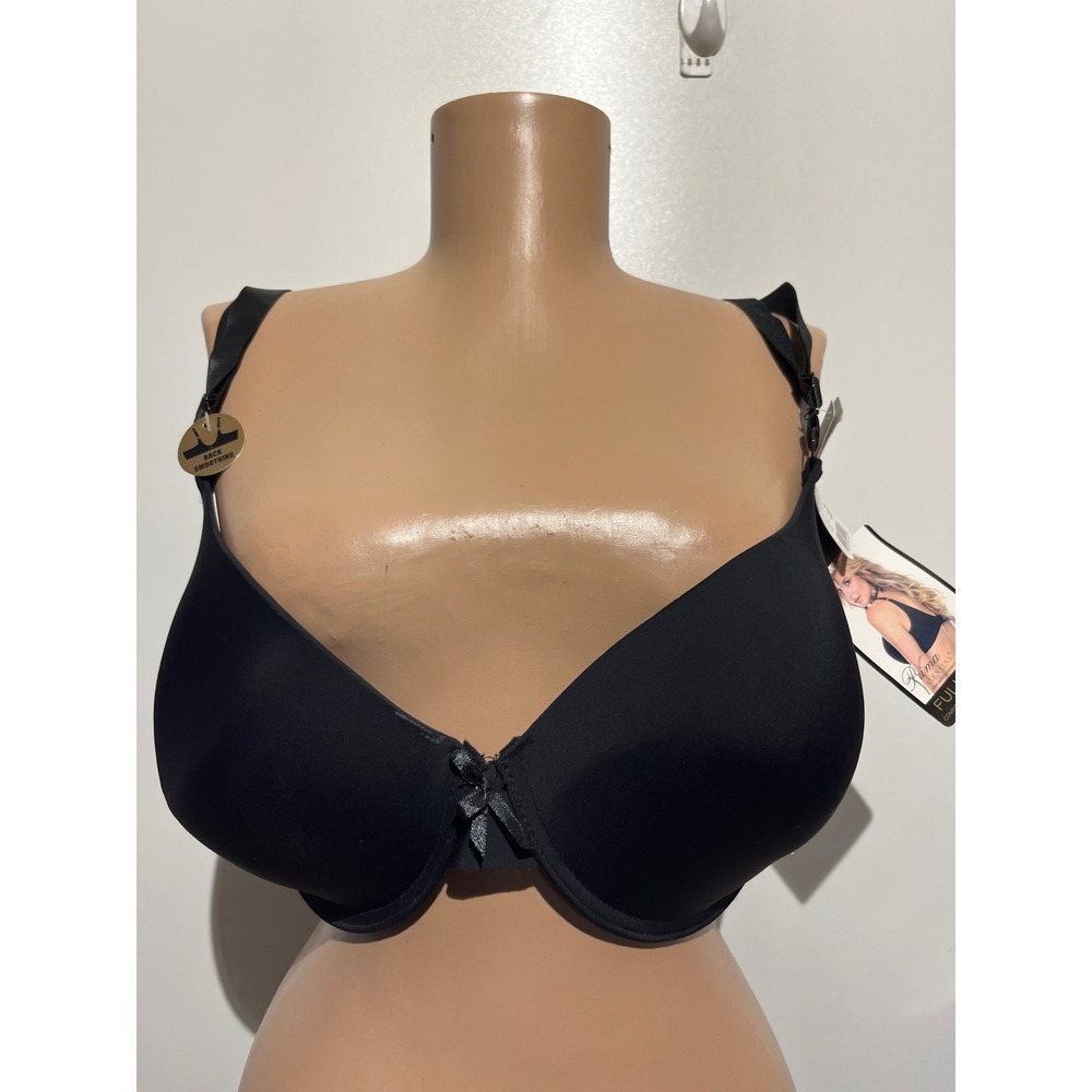 Prima Valentina Black Full Figure Back Smoothing Underwire Bra 40DD 891018 NWT